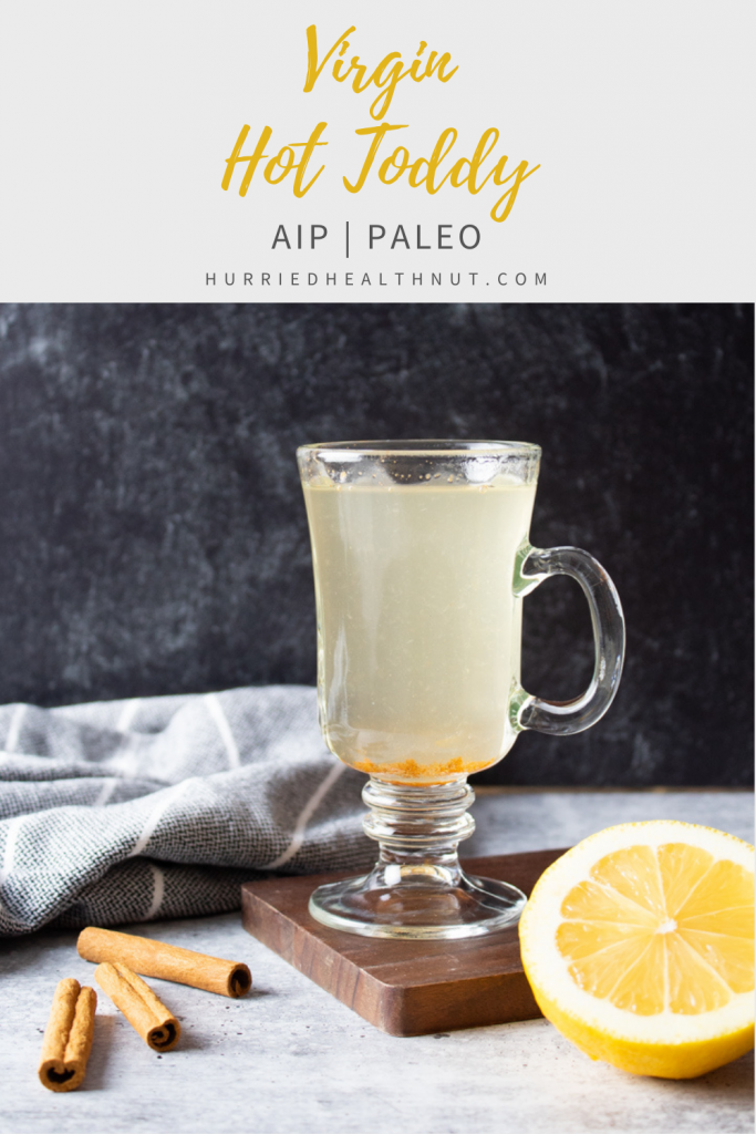 This Spiced Honey Lemon Tea recipe is cozy in a cup! Serve in a mug and curl up by the fire, or serve in a fancy glass for a virgin hot toddy that is AIP and Paleo-friendly. #spicedhoneylemontea #honeylemontea #virginhottoddy #hottoddy #aip #paleo